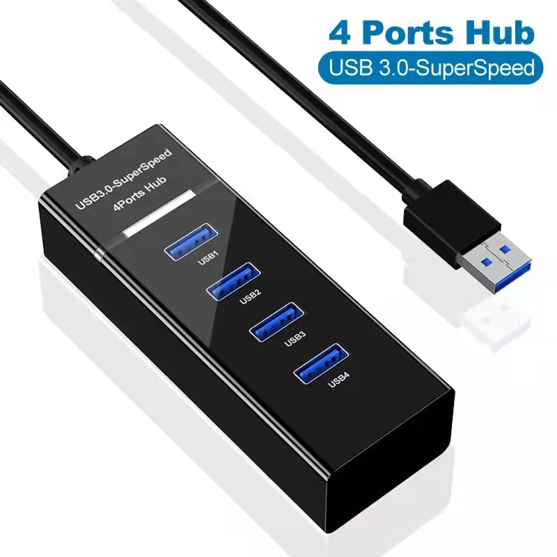 4 In 1 3.0 USB HUB Splitter, High-Speed Multi Splitter USB Adapter Expander Cable