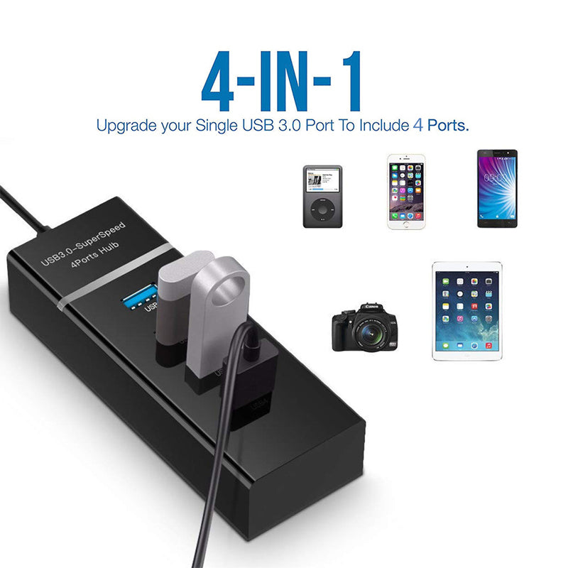 4 In 1 3.0 USB HUB Splitter, High-Speed Multi Splitter USB Adapter Expander Cable